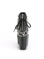 Pentagram Charm Poison Black Cage Ankle Bootsie