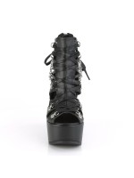 Pentagram Charm Poison Black Cage Ankle Bootsie