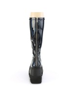 Black Hologram Shaker-65 Womens Knee Boots