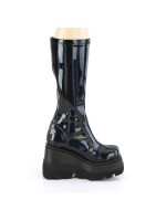 Black Hologram Shaker-65 Womens Knee Boots