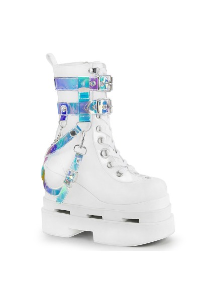 Eternal White Magic Mirror Gothic Boots