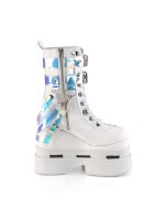 Eternal White Magic Mirror Gothic Boots