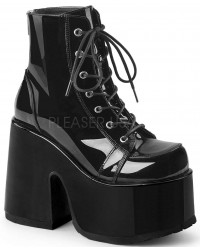 Black Chunky Platform Ankle Boots