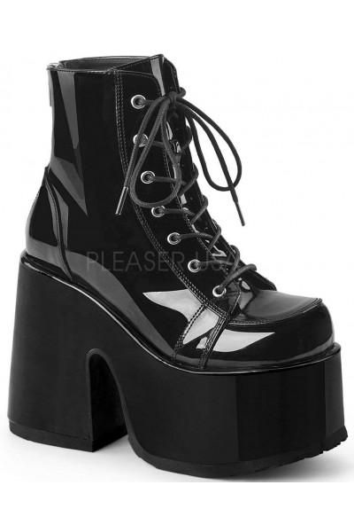 Black Chunky Platform Ankle Boots