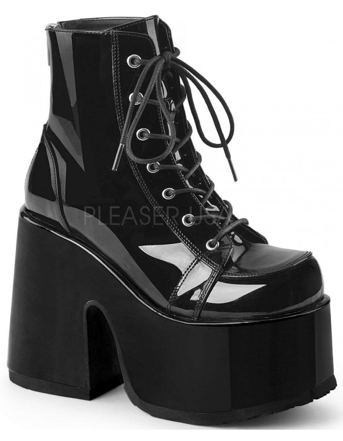 black chunky platform shoes