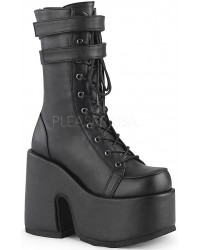 Black Matte Platform Chunky Heel Boots