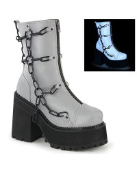 Assault Chained Grey Womens Combat Boots