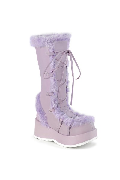 Demonia Cubby-311 Mid-Calf Boots in Lavender