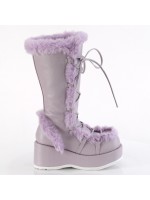 Demonia Cubby-311 Mid-Calf Boots in Lavender