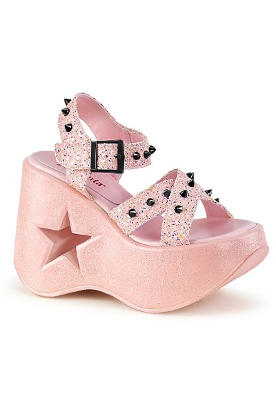 Dynamite Star Womens Platform Candy Pink Sandal