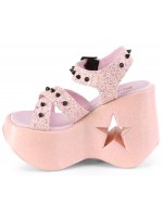 Dynamite Star Womens Platform Candy Pink Sandal