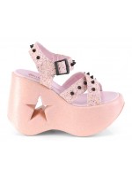 Dynamite Star Womens Platform Candy Pink Sandal