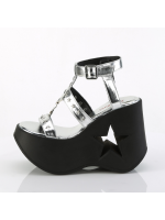 Dynamite Silver Star Platform Wedge Sandal