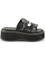 Emily Bat Buckled Double Strap Platform Slide