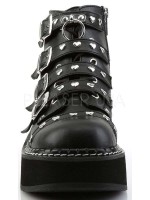 Emily Low Platform Heart Stud Ankle Boots