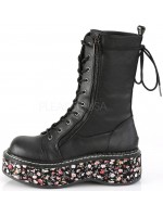 Emily Floral Platform Mid-Calf Boots