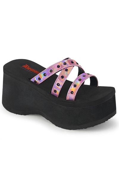 Funn Studded Pink Flatform Slide