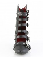 Flora Gothic Bat Buckled Ankle Boots for Women