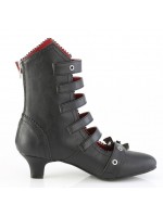 Flora Gothic Bat Buckled Ankle Boots for Women