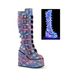 Swing Buckled Galaxy Womens Platform Boots