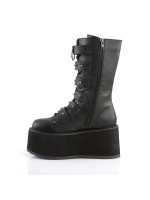 Damned Black Buckled Gothic Boots for Women