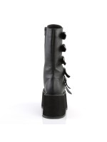 Damned Black Buckled Gothic Boots for Women