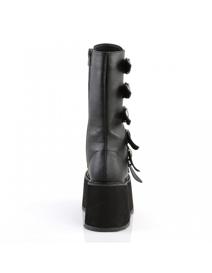 Damned Black Buckled Gothic Boots| Platform Boots for Women