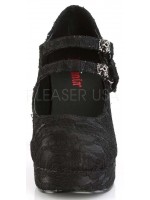 Black Lace Double Strap Gothika Mary Jane
