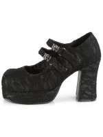 Black Lace Double Strap Gothika Mary Jane