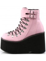 Kera Pink Platform Ankle Boots