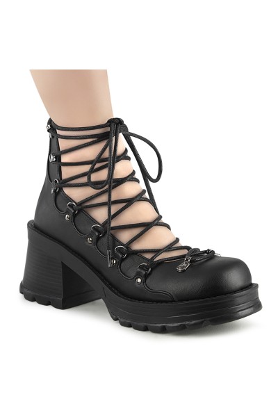 Bratty Lace Up Platform Gothic Shoes