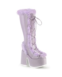 Lavender Camel-311 Platform Knee Boot