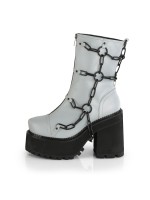 Assault Chained Grey Womens Combat Boots