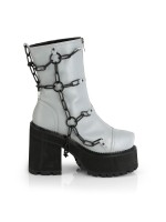 Assault Chained Grey Womens Combat Boots