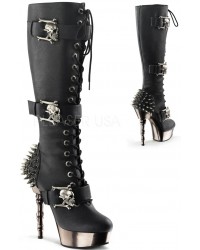 Spine Heeled Muerto Studded Knee Boots