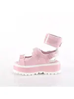 Slacker Pink Platform Ankle Strap Sandals