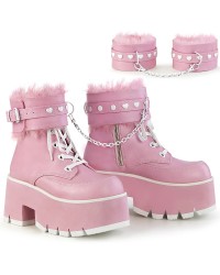 Ashes Pink Hobble Boots with Removable Ankle Cuffs