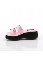 Flip Heart Charm Pink Platform Sandal