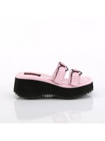 Flip Heart Charm Pink Platform Sandal