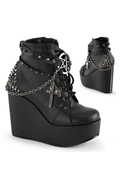 Pentagram Charm The Craft Gothic Ankle Boots