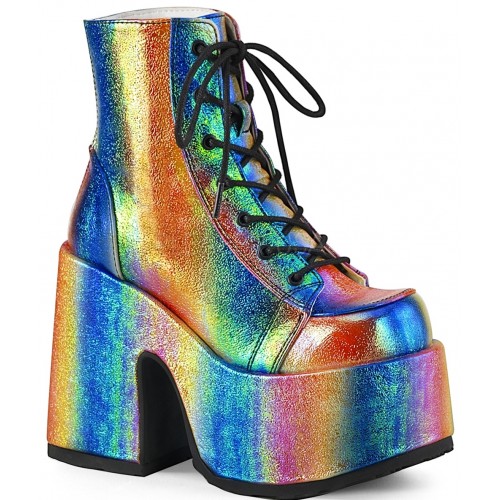 rainbow snakeskin boots