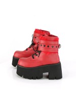 Ashes Red Hobble Boots with Removable Ankle Cuffs