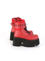 Ashes Red Hobble Boots with Removable Ankle Cuffs