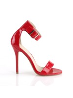 Amuse Red High Heel Ankle Strap Sandal