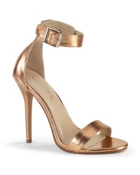 Rose Gold Thin Strap Ankle Buckled Amuse Sandal