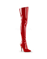 Seduce Red High Heel Thigh High Boots