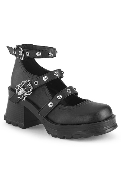 Bratty Spider Buckled Mary Jane Gothic Shoe