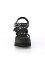 Shaker Black Wedge Platform Sandal