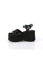 Spider Black Hologram Platform Gothic Sandal