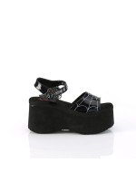 Spider Black Hologram Platform Gothic Sandal